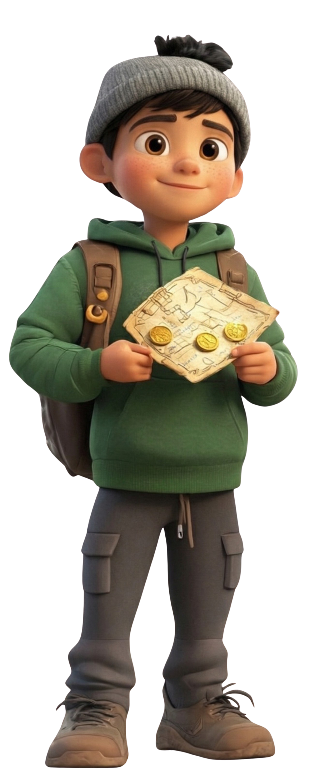 Finn is trots en stilletjes blij; hij viert het kind.